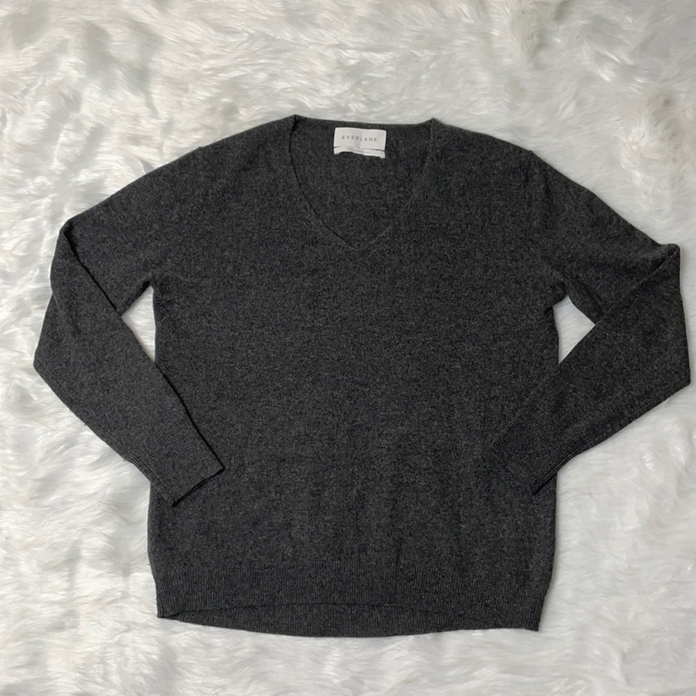 Everlane V neck 100% cashmere sweater